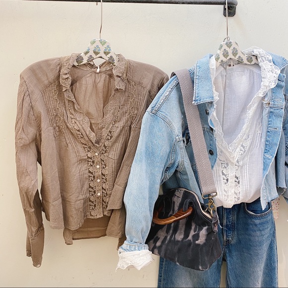 NWT Free People Tie Dye Mini Willow Bag / Blue - Picture 6 of 8